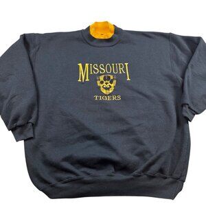 Vintage University Of Missouri Sweatshirt Mens XL Tigers Dodger